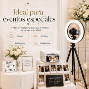 GLAM BOOTH + FOTOGRAFÍAS INSTANTÁNEAS